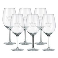 Rood wijnglas - set van 6