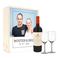 Wijnpakket met wijnglazen - Salentein Malbec - Bedrukte deksel