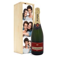 Champagne in bedrukte kist - Piper Heidsieck Brut (750ml)