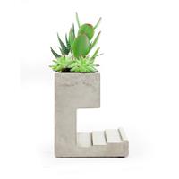 Kikkerland Europe Large Concrete Desktop Planter