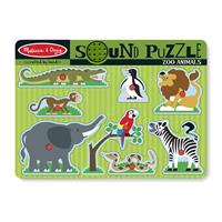 Melissa & Doug Soundpuzzle aus Holz - Zootiere, 8 Teile