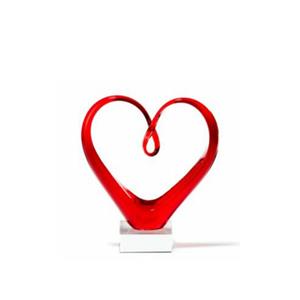 Glassculptuur hart 23 cm