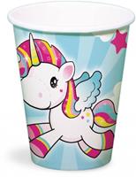 Folat Einhorn Becher 250ml - 8 Stück