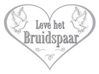 Deurbord Leve het Bruidspaar