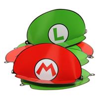 Partyhütchen Super Mario, 8 Stück rot/grün