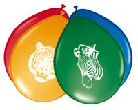 Safari Partyballons - Packung mit 8
