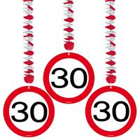 Hangdecoratie 30 verkeersbord