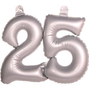Opblaasbaar cijfer 25 groot