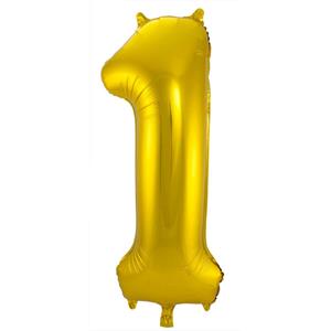 Gouden Folieballon Cijfer 1 - cm