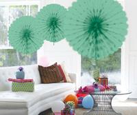 Honeycomb waaier 45cm mint groen