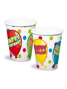 Folat BV Cups Happy Birthday 6pcs.