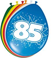 Ballonnen 85 jaar 8 stuks