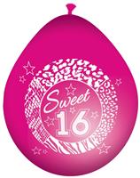 Sweet 16 ballonnen donkerroze