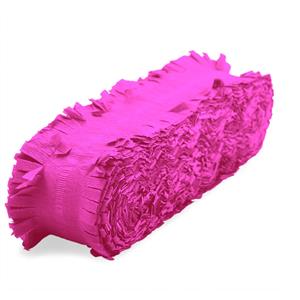 Folat Feest/verjaardag versiering slingers fuchsia roze 24 meter crepe papier -