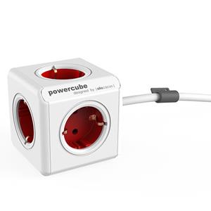 Allocacoc PowerCube Extended Red 1,5m cable