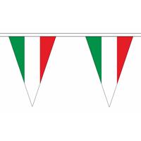Fun & Feest Italie slinger met puntvlaggetjes 20 meter
