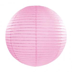 Fun & Feest Lichtroze lampion rond 35 cm