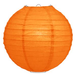 Oranje lampion rond 35 cm
