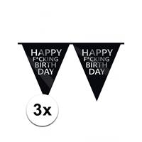 3 x Fuck verjaardagsvlaggenlijn
