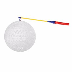 Lampionset wit 35 cm met lampionstokje