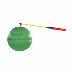 Lampionset groen 25 cm met lampionstokje