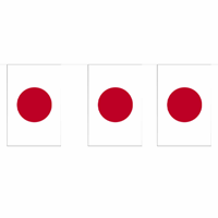 Fun & Feest Papieren vlaggenlijn Japan
