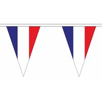 Fun & Feest Frankrijk slinger met puntvlaggetjes 5 meter