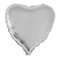 Fun & Feest Folie ballon zilveren hart 52 cm