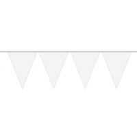 Witte vlaggenlijn groot 10 meter