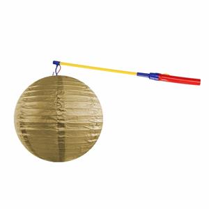 Lampionset goud 35 cm met lampionstokje