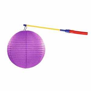 Lampionset paars 35 cm met lampionstokje