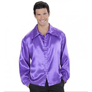 Paarse satijnen blouse Rood