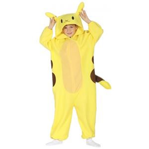 Bellatio Gele cartoon chinchilla onesie voor kinderen