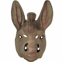 Bellatio Plastic ezel masker voor volwassenen