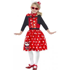 Smiffys Hello Kitty retro jurkje Rood