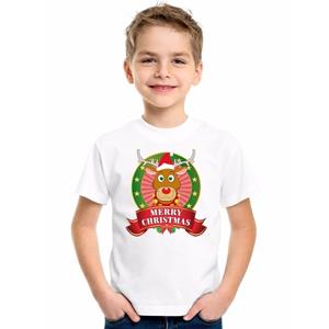 Shoppartners Wit Kerst t-shirt voor kinderen