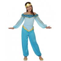Bellatio Blauw arabische prinses kostuum (10-12 jaar) Blauw