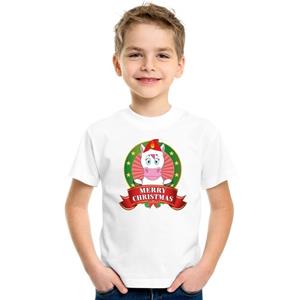 Shoppartners Wit Kerst t-shirt voor kinderen