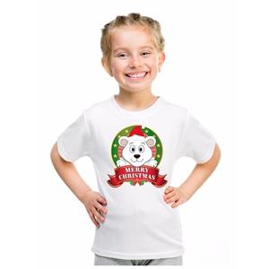 Shoppartners Wit Kerst t-shirt voor kinderen