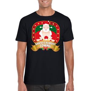 Shoppartners Foute Kerst t-shirt Santa is almost coming voor heren