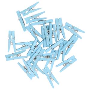 20x mini knijpers blauw