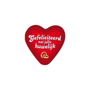 Bellatio Gefeliciteerd met jullie huwelijk decoratie bord 49 cm