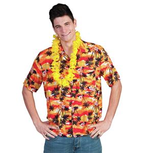 Bellatio Hawaii shirt rood/oranje Multi