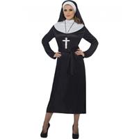 Voordelig nonnen verkleed kostuum/jurk/pak voor dames