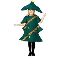 Smiffys Kerstboom kinderkostuum 122-134 (6-8 jaar) Groen