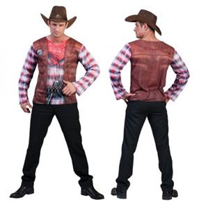 Bellatio Cowboy shirt met 3D print 52 