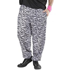 Bellatio Witte baggy broek zebraprint Multi