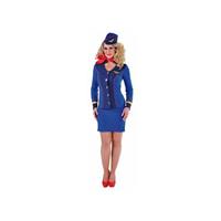 Bellatio Blauw stewardessen kostuum voor dames