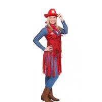 Rood cowgirl vestje kostuum Rood