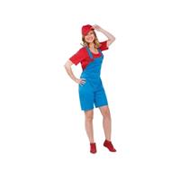 Loodgieter kostuum rood voor dames